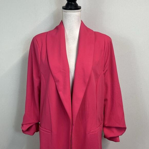 Dakota Blue Blazer Jacket size Extra Large Hot Pink Loose Fit Career Church - Picture 2 of 11